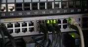 Networking hub with cables