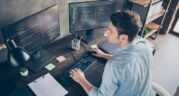 Tech guy sitting at desk